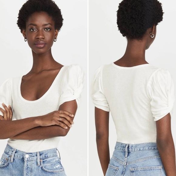 NWT FREE PEOPLE INTIMATELY PUFF SLEEVE BODYSUIT SIZE LARGE - Picture 5 of 16